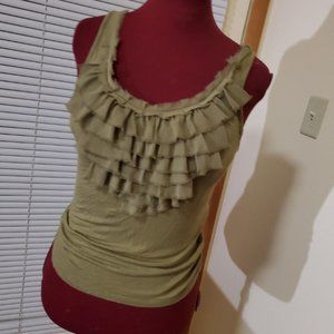 💥Olive Green Ruffled ChestTank💥